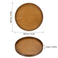 thumbnail image 2 of Unique Bargains 8' Round Wood Serving Tray Decorative Platter Home Kitchen Candle, Brown, 2 of 6