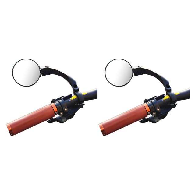 Transemion Rétroviseur de Guidon de Vélo Vélos Moto Rétroviseurs à 360 Degrés Ronds Gauche 2 Ensembles