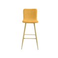 thumbnail image 2 of Homylin Modern Counter Height Bar Stools Set of 2, 30" Upholstered Bar Chairs Dining Stool with Backs, Golden Legs and Footrest for Home Bar Kitchen Island, 2 of 9