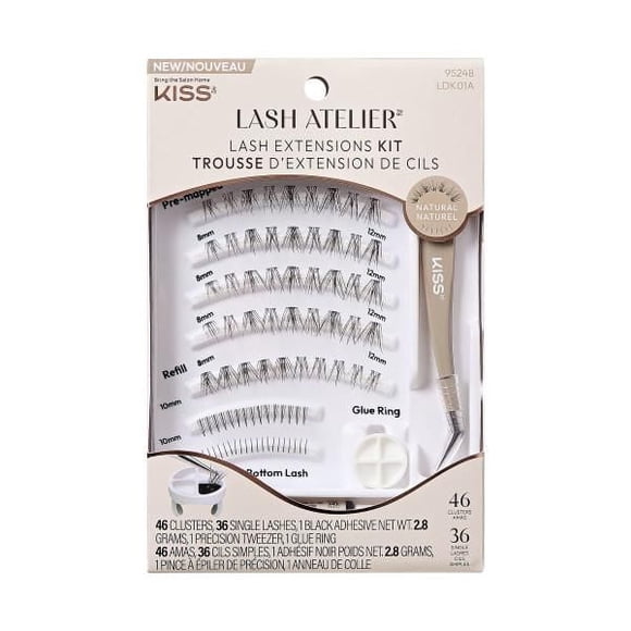 KISS Atelier Professionel Trousse d'extensions ciliaires individuelles - naturel - 46 faisceaux