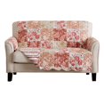 thumbnail image 4 of CHOK Floral Patchwork Reversible Washable Pet Furniture Protector  (54” Love Seat  Gray / Aqua), 4 of 7