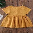 thumbnail image 3 of Baby Girl Dress Short Sleeve  Neck Button Casual Dress, 3 of 6
