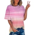 thumbnail image 1 of Wolfast T-Shirts pour Femmes Mode T-Shirt Imprimé Manches Courtes Blouse Col Rond Hauts Décontractés Manches Courtes Blouses pour Femmes, 1 of 9