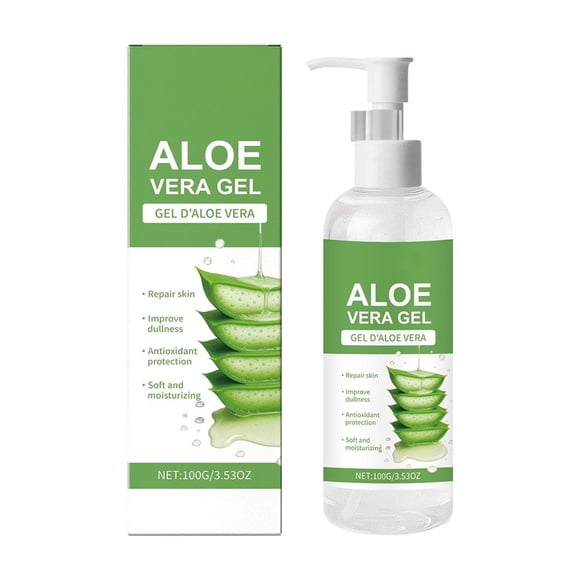HHBEAUTY Soothing Aloe Vera Gel – Natural Hydrating Gel for Face & Body, Moisturizing After-Sun Care with Aloe Vera, Centella Asiatica, and Hyaluronic Acid, Recovery after Sunburn Gel