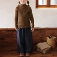 thumbnail image 4 of LOVZFMLL Girl's Sweater, Turtleneck Ribbed Pullover Solid Color, Casual Essential Cozy Stretchy Layering Top Fall Winter Top Kid Girls Clothes for 5-6 Years, 4 of 4
