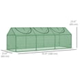 thumbnail image 3 of Outsunny Mini Tunnel Greenhouse Planting Warm House with 3 Windows, Green, 3 of 10