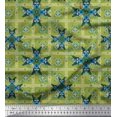 thumbnail image 1 of Soimoi Crepe Silk Fabric Check & Moroccan Decorative Print Sewing Fabric Yard 42 Inch Wide, 1 of 2