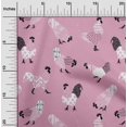 thumbnail image 2 of oneOone Velvet Light Pink Fabric Rooster Cock Craft Projects Decor Fabric Printed By The Yard 58 Inch Wide, 2 of 4