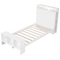 thumbnail image 2 of Costway Twin Size Bed Frame with Storage Headboard & Footboard LED Bed Frame with 2 USB Ports, 2 of 10