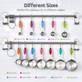 thumbnail image 2 of U-Taste 18/8 Stainless Steel Measuring Cups and Spoons Set: 12 Pieces Metal Stacking Kitchen Baking Cooking Food Measure Set 7 Cups 5 Spoons with Strengthened weld joints (Multicolors), 2 of 10
