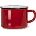 thumbnail image 1 of Abbott Collection Enamel Look Cappucino Cup - Stoneware Mug, Red, 8oz (2.5" H), 1 of 3