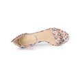 thumbnail image 4 of BLISSFUL STEP Edition Women's Shoes Flower Print Open Toe Block High Heels Summer Sandals Pink 9, 4 of 7