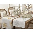 thumbnail image 2 of SARO 70197.S1670B 16 x 70 in. Rectangle Nivalis Snowflake Design Runner  Silver, 2 of 2