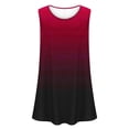 thumbnail image 3 of fatyb Débardeurs pour Femmes Grande Taille Couleur Dégradée Sans Manches Tunique Fluide Décontractée Col Ras du Cou Blouses Amples, 3 of 5