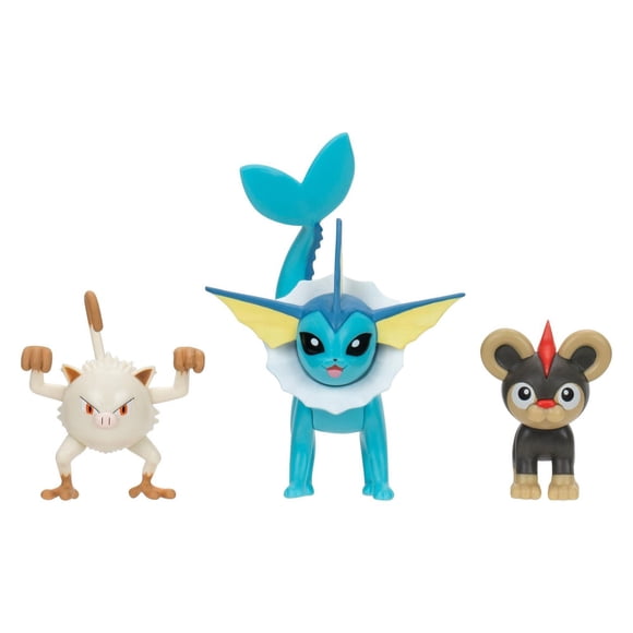 Pokémon Battle Figures 3-Pack - Litleo, Vaporeon + Mankey