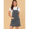 thumbnail image 2 of INSPIRE CHIC Women's Adjustable Strap Plaid Suspender Overall Dress, 2 of 6