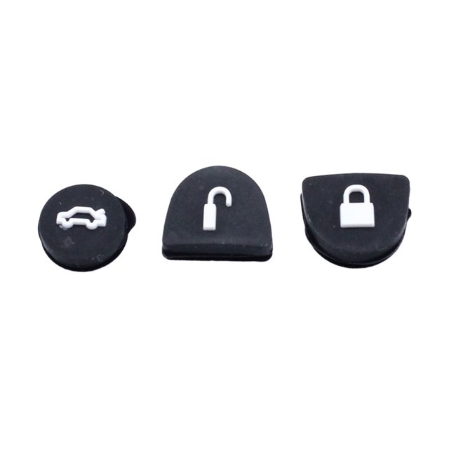 ZheElen 3pcs Silica Gel Key Buttons Remote Repair Kit Convenient And Durable Solution For Commodore VS VT Black 1Set