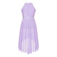 thumbnail image 2 of MSemis Kids Girls Shiny Rhinestone Sleeveless Lyrical Ballet Leotard Tulle Skirt Modern Contemporary Lavender 16, 2 of 6
