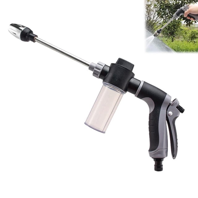 Lttoisl Aquoxis Pistolet Laveur à Pression Sans Fil, Nettoyeur Portatif à Puissance avec Buse en Acier Inoxydable Durable, Rotation à 360° Trois Modes de Jet pour le Nettoyage de Voiture, Maison et Jardin
