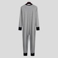 thumbnail image 4 of Pyjama à Rayures pour Adultes, Rabat aux Fesses, Doux, Manches Longues, Tenue de Nuit, Combinaison, Ensemble de Pyjama, 4 of 4