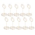 thumbnail image 1 of 10Pcs Table Number Holder Wedding Note Holder Circle Business Card Holder Ornaments Cute Shape Elegant Electroplating Charming, 1 of 8