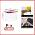 thumbnail image 2 of Bigersell Stackable Food Storage Containers with Lids Airtight Cereal Dispenser Dry Food Storage Containers for Cereal, Rice, Flour, Sugar Easy Open Canister Kitchen Pantry Storage Organization Pink, 2 of 2