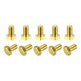 thumbnail image 1 of Unique Bargains Brass Hex Bolts, M6x10mm 10 Pack Fully Thread Grade 4.8 Machine Screws, 1 of 4