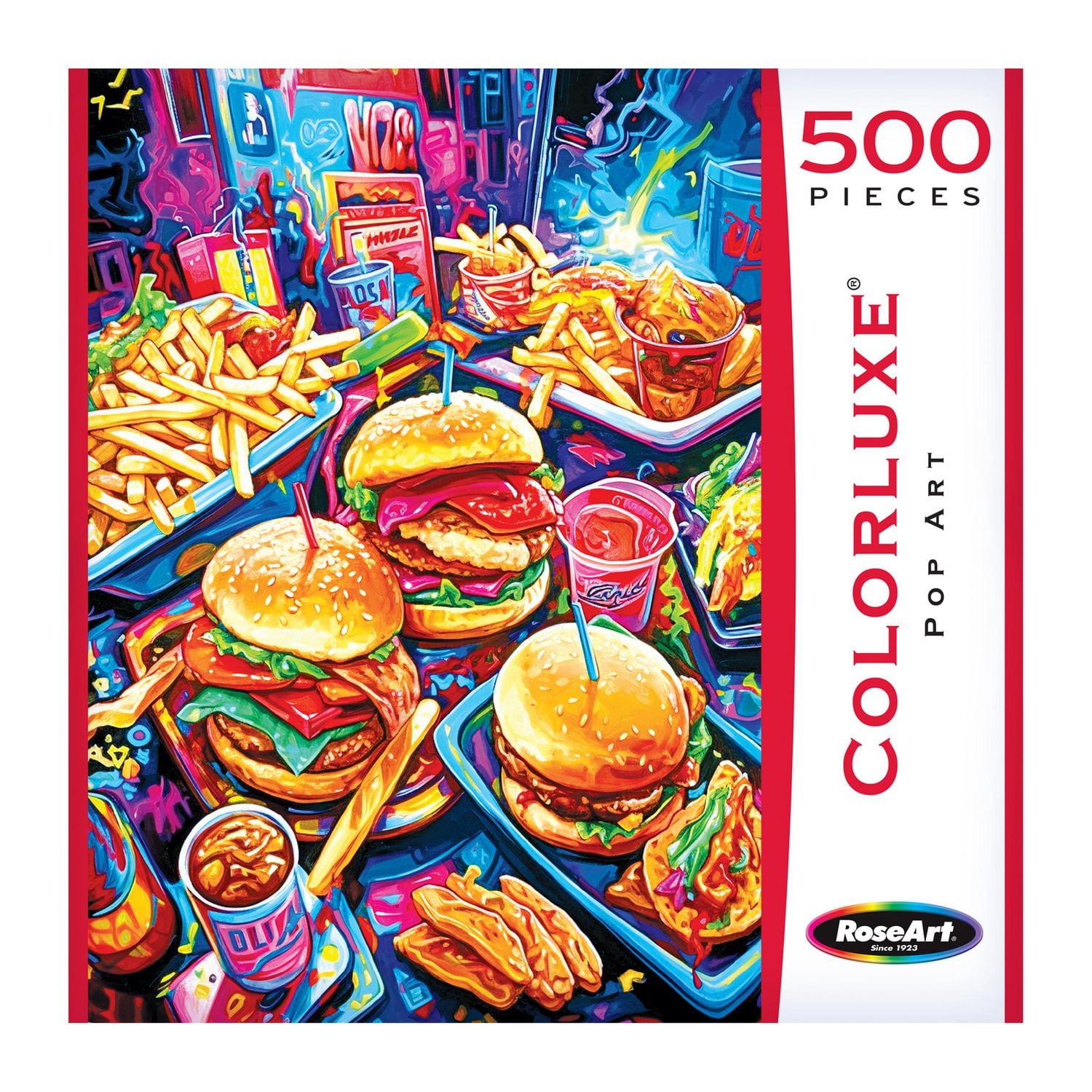 RoseArt - Colorluxe 500-Piece - Snack Attack - Adult Interlocking Puzzle