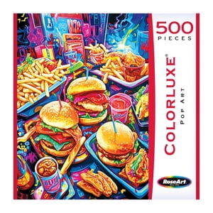 RoseArt - Couleurluxe 500-Piece - Attaque de snack - Puzzle de verrouillage pour adultes