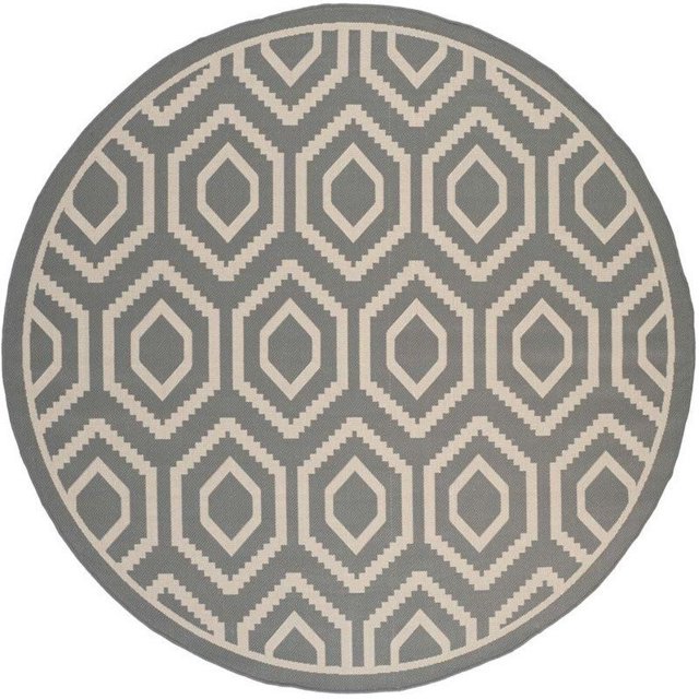 Safavieh Tapis Anthracite Intérieur Extérieur - Rond 7 Pieds10 Pouces