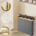 thumbnail image 4 of Transparent Toilet Paper Roll Storage Basket, Nonslip with Lid, Retractable Grass Cloth Style, Sundries Organizer, Water Repellent Fabric, Foldable, Easy Access, Room Porch Bathroom Use, 4 of 6