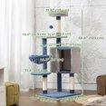 thumbnail image 3 of PawHut 48" Cat Tree with Condo, Hammock, Perch, Sisal Scratching Posts, 3 of 10