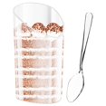 thumbnail image 3 of POINTERTECK 50Pcs Dessert Cups with Spoons 80ML/2.7oz Slanted Round Appetizer Cup Mini Clear Parfait Cups Reusable Plastic Mousse Cup Stackable Puddings Serving Cup for Home Party Dessert, 3 of 11