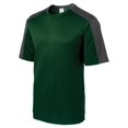 thumbnail image 1 of Gravity Threads Chemise à Manches Bloquées pour Hommes à Évacuation de l'Humidité - Vert Forêt/gris Fer - Petit, 1 of 1