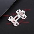 thumbnail image 2 of VONKY 2pack/lot Sleek And Secure Bedroom Latch Stainless Steel Lock Fixed With Movable Bolts Tablet small size, 2 of 6