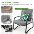 thumbnail image 2 of Gymax Set of 3 Bistro Conversation Set DPC Tabletop Metal Cushioned Chairs Patio, 2 of 5