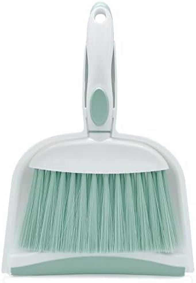 Broom Dustpan Brush Small Dust pan : Mini Broom and Dustpan Set Mini Dust pan and Brush Set Whisk Broom and Dustpan Set Small Broom and Dustpan Set for Desk, Home, Camping Tent (Light Green) Light