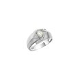 thumbnail image 3 of RYLOS Mens Rings Sterling Silver Ring 6X4MM Oval Shape Gemstone & Diamond Ring Opal October Birthstone Rings For Man Silver Rings, Size 8, 3 of 7