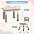 thumbnail image 2 of Eastvita Ensemble Table et Chaises - Hauteur pour Tout-Petit - Bureau Réglable avec Surface pour Graffiti 4 Places, 2 of 4
