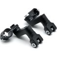 thumbnail image 3 of Krator Black 1" Engine Guard Bowleg Foot Peg Clamps Compatible with Harley Davidson Softail Cross Bones Deuce Rocker, 3 of 5