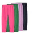 thumbnail image 2 of YUNAFFT Girls Stretchy Soft Leggings 3-12Y 4-Pack Lycra Spandex Pure Color Breathable Base Layer Pants, 2 of 9