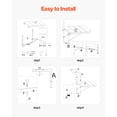 thumbnail image 4 of KFFKFF Balcony Hanging Table, 25 x 24 in Folding Balcony Railing Table, Outdoor Balcony Bar Table for Railings, 4-Level Adjustable, Fit Railing from 1" to 5.5", Serving Table for Patio & Deck, 4 of 9