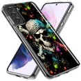 thumbnail image 2 of MUNDAZE Samsung Galaxy S9 Shockproof Clear Hybrid Protective Phone Case Fantasy Paint Splash Pirate Skull Cover, 2 of 6