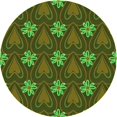 thumbnail image 1 of Ahgly Tapis Rond Lavable en Machine Intérieur Transitionnel Marron Chocolat, 6 Pieds Rond, 1 of 7