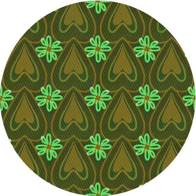 Ahgly Tapis Rond Lavable en Machine Intérieur Transitionnel Marron Chocolat, 6 Pieds Rond