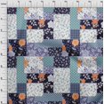 thumbnail image 4 of oneOone Georgette Viscose Dark Navy Blue Fabric Asian Floral Mix Patch Sewing Craft Projects Fabric Prints By Yard 42 Inch Wide, 4 of 4