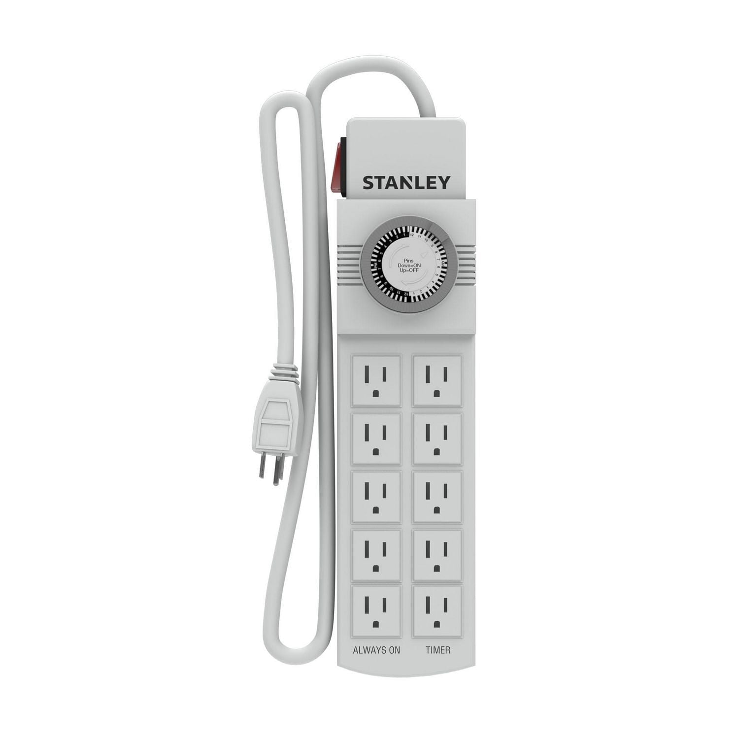 Stanley TimeIt 10-Outlet Powerstrip with Daily Mechanical Timer