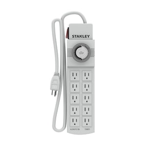 Stanley TimeIt 10-Outlet Powerstrip with Daily Mechanical Timer