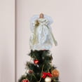 thumbnail image 3 of Angel Treetop 12inch 30cm Delicate Christmas Ornament Decoration Christmas Tree Gold, 3 of 8