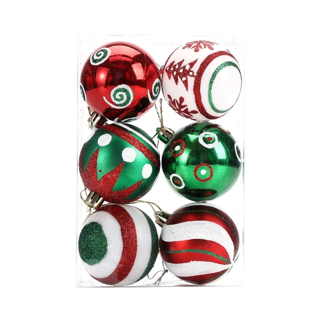 LSLJS Christmas Ball Ornaments Christmas Tree Decorations Ornament Set Shatterproof Ball Ornaments Hanging Decor for Party Tree Decoration Christmas Balls
